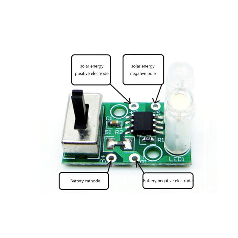 3.7V Lithium Battery Control Board Solar Jar Light Controller Circuit Board