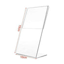 Acrylic Vertical Clear Plastic L-Shaped Table Sign Tag Q0Q0 Label Price Z8T5