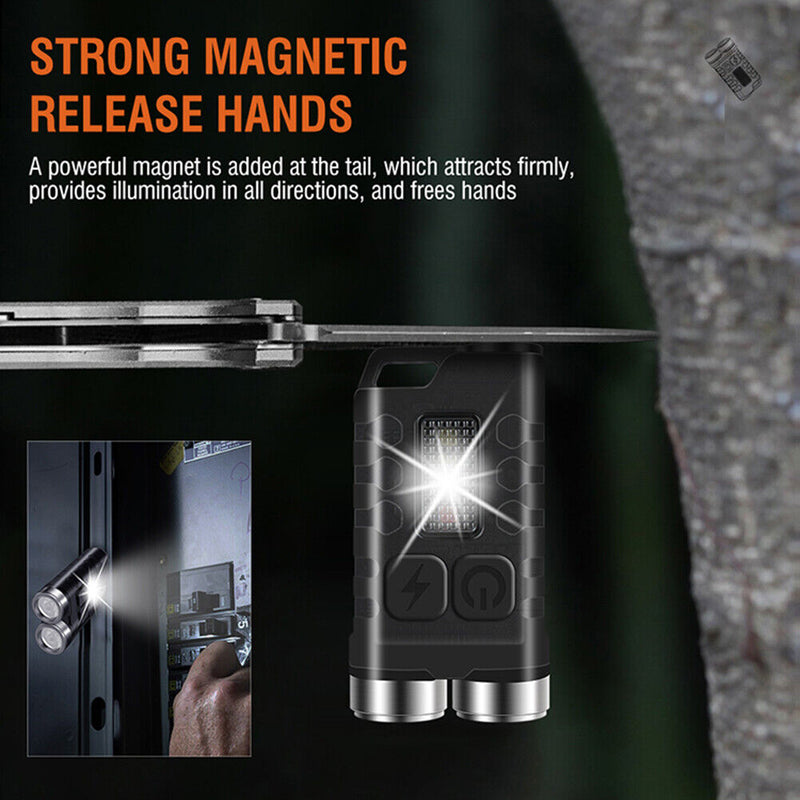 900lm XPG LED Torch with Keychain Outdoor Camping Fishing Inspection Flashlight