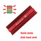 Solid State Hard Drive NVME Heat Sink Hard Disk Aluminum Radiator (Red) Newly