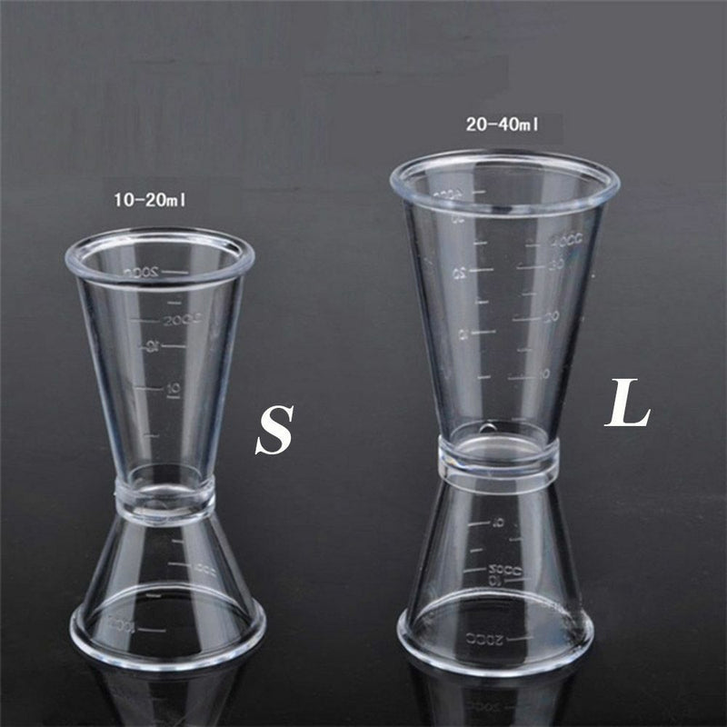 Wine Single Drink PVC Measure Cup Cocktail Shaker Double Shot Jigger Short