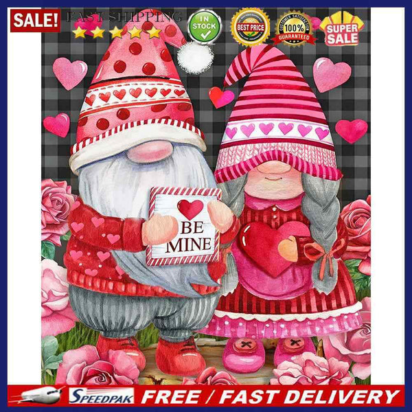 5D Kit Rhinestone Pictures DIY Christmas Gnome Full Square Drill Diamond Craft