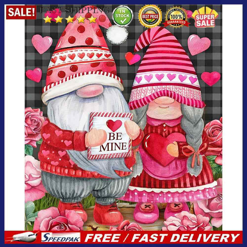 5D Kit Rhinestone Pictures DIY Christmas Gnome Full Square Drill Diamond Craft