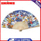 Hand Painted Folding Fan Oil Paint By Numbers DIY Snowman Kid Drawing Craft Gift