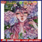 Oil Paint by Numbers Flower Girl Canvas Artwork Living Room Picture Decoratio