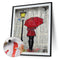 Umbrella Girl Oil Paint By Number Set DIY Coloring Drawing Hand Painted Wall Art