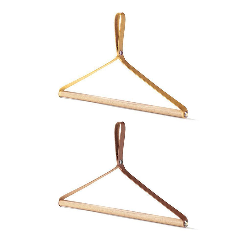 Camping Hanging Rack Beech Wood Towel Clothes Hanger for Outdoor Home (Caramel)