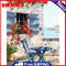 Frameless Oil Paint By Numbers DIY Seaside Garden Picture Craft Kit for Home