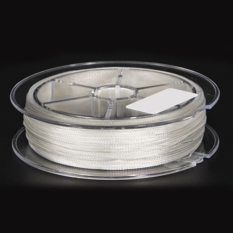 50m 30LB Fly Fishing Backing Line 8 Strands Wire Fishing Tackle (White)