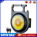 #A USB LED COB Keychain Torch Flashlight Portable Bottle Opener Hiking Work Ligh