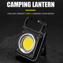 Pocket LED Working Light Camping Keychain Flashlight with Tripod (Black)