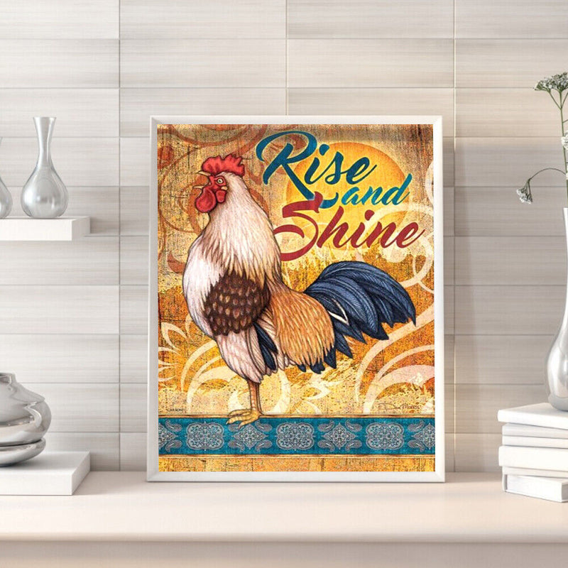 Canvas Paint By Numbers Chicken Oil Hand Painted Drawing Kit Home Decoration