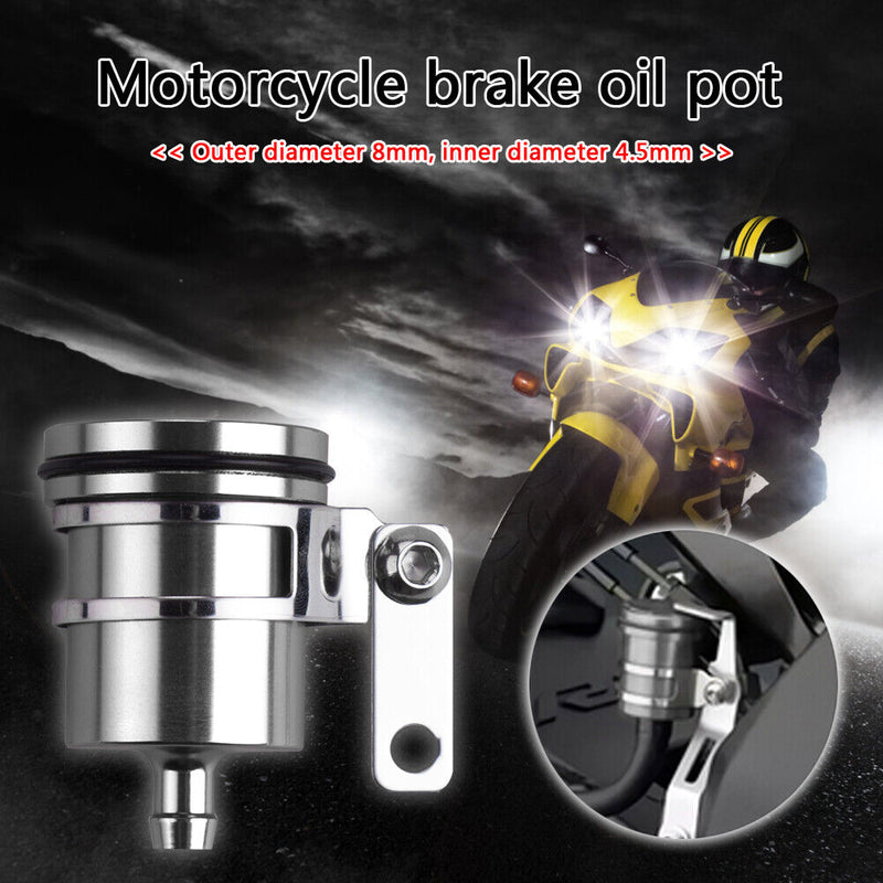 Universal Motorcycle Brake Fluid Reservoir Clutch Tank Oil Fluid Cup (Grey)