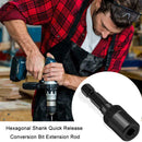 60mm Electric Drill Screwdriver Batch Extension Bit Adapter Rod (Black) Newly