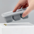 Square Silicone Ice Cube Mold with Lid Soft Bottom Ice Tray Mould Kitchen Des