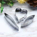 3pcs/set Orchid Flower Petal Mold Cookie Cutter Fondant Cake Tool
