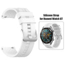 Soft Silicone Wristband Strap for Huawei Watch GT 2 GT Honor Magic (White)