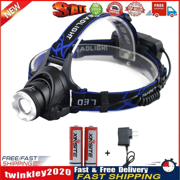 Waterproof T6 LED Headlamp Outdoor Camping Hiking Telescopic Torch (02) Newly
