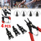 4 In 1 Circlip Plier Set Combination Snap Ring Plier Retaining Clip Pliers Q5U5