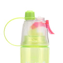 Plastic Spray Cool Summer Sport Water Bottle Portable Drink Kettle (Green) Newly