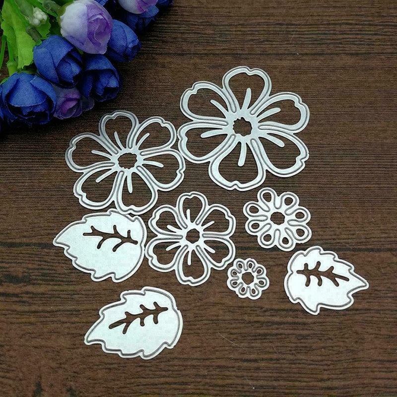 8Pcs Flower Spring Leaf Metal Cutting Dies Stencil Photo DIY F9R4 Album Z6J5