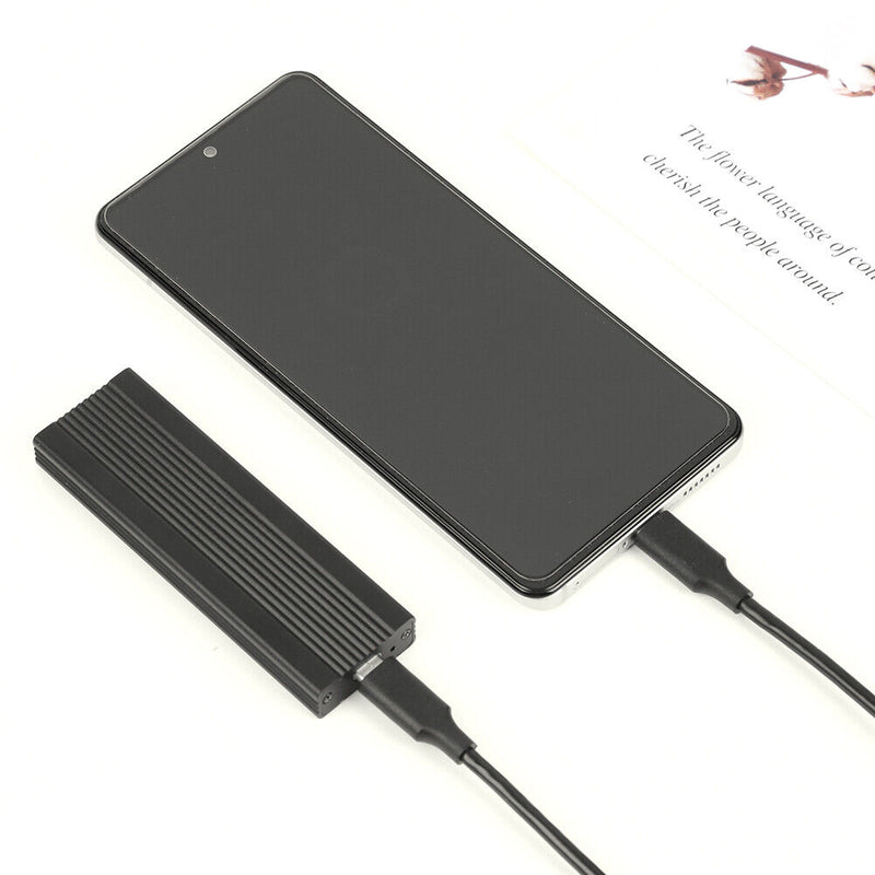 M2 SSD Disk Case Enclosure Hard Drive Box (Dual Protocol-10Gbps C-C Black)