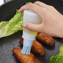 Portable Silicone Oil Bottle with Brush Grill Liquid Baking Tool (Blue)