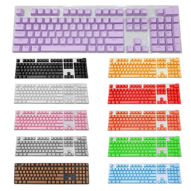 104pcs Universal Mechanical Keyboard Keycap PC Bakclit Key Cap Set (Yellow)