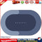 Nordic Style Entrance Door Mat Absorbent Floor Bathroom Carpet (Oval Blue) Newly