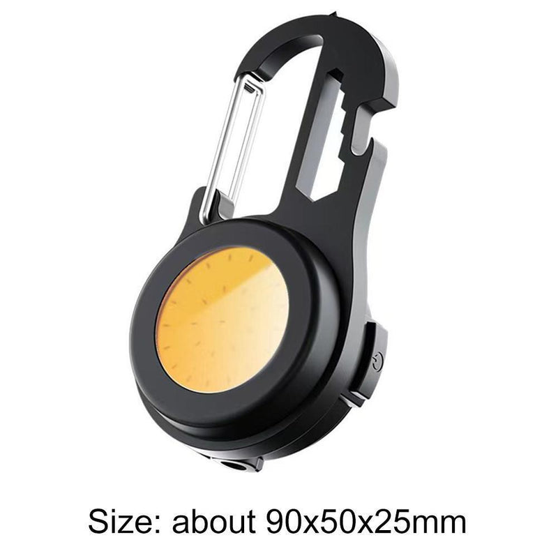 Mini COB Keychain Light USB Strong LED Work Outdoor Camping Emergency Lamp