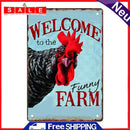 Welcome to Farm Metal Retro Tin Sign Art Wall Plate Iron Painting Home Poster