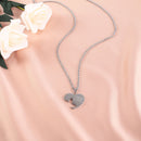 Steel Heart Drop Pendant Heart Choker Couple Necklace Lovers Decoration