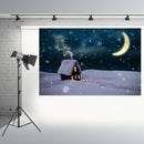 Christmas House Backdrop Photography Background Cloth Video Studio Photo Decor