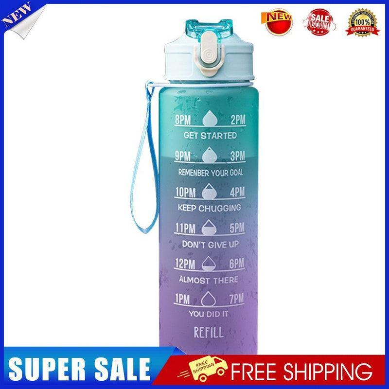 900ml Frosted Water Bottle Outdoor Sport Travel Gym Drinking Kettle (Green)