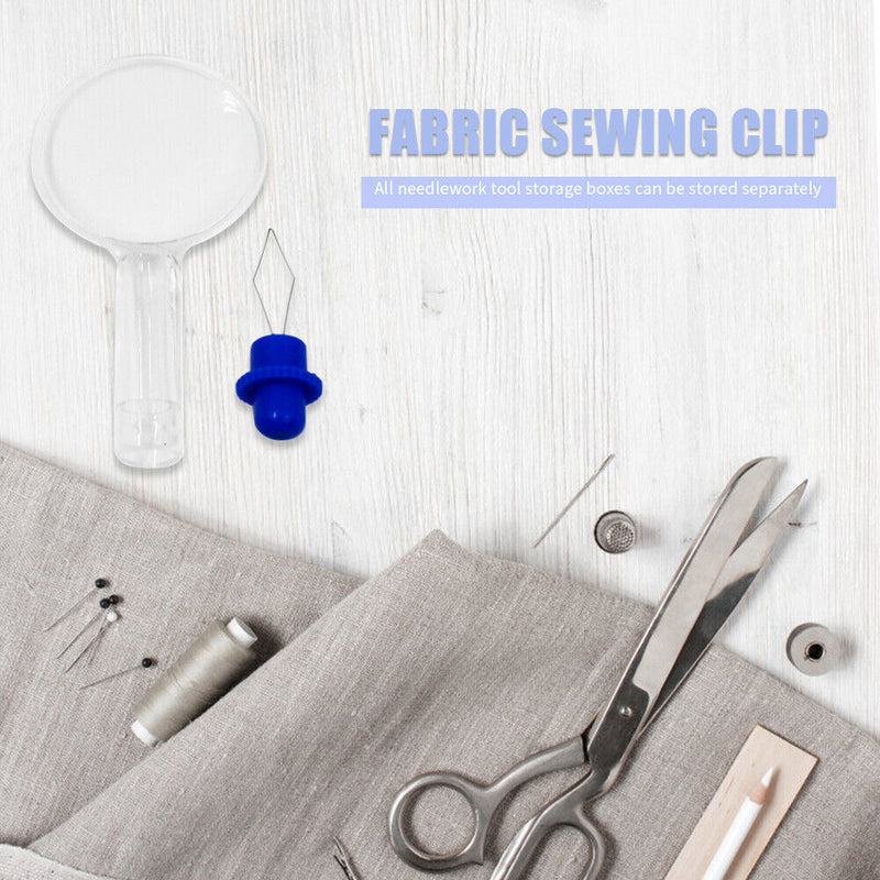 Needle Threader Leader Guide with Magnifying Glass DIY Elderly Sewing Tools