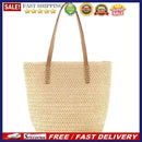 Paper Rope Women Handbags Summer Beach Solid Color Large Capacity Top-handle Bag
