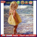 Frameless Oil Paint By Numbers DIY Sea Girl Picture Craft Kit for Living Ro