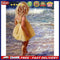 Frameless Oil Paint By Numbers DIY Sea Girl Picture Craft Kit for Living Ro