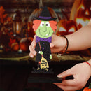 Halloween Wooden Ornaments Desktop Decorations Pumpkin Witch Cartoon Black Cat