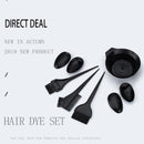 Hair Dye Color Brush Bowl Set with Ear Caps Hair Tint Dying Blender Styling Tool