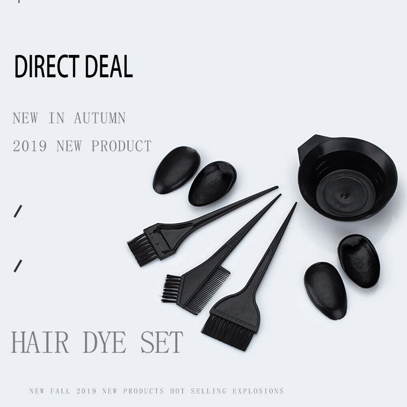 Hair Dye Color Brush Bowl Set with Ear Caps Hair Tint Dying Blender Styling Tool