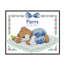 Partial Cross Stitch 14CT Cotton Thread DIY Cartoon Baby Counted Embroidery K
