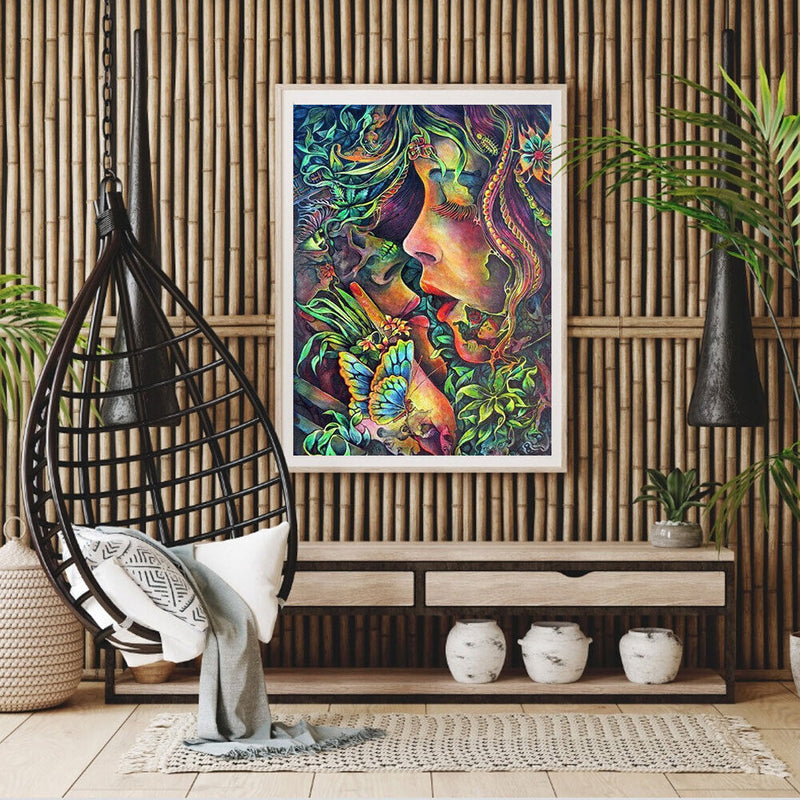 Abstract Beauty Oil Paint By Numbers Kit Canvas Picture Wall Art DIY (B731)