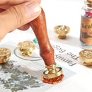 DIY Wax Seal Stamp Rose Pattern Fire Painting for Stamping Envelope (A) Newly