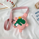 Kids Chest Bag Cute Fanny Cartoon Cross-body Money Pouch (Pink Dinosaur)