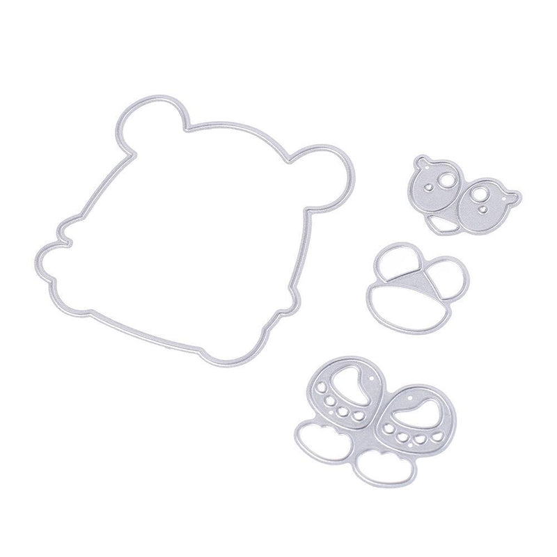 4pcs DIY Bear Cutting Dies Embossing Stencil for Scrapbooking Photo Album