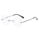 Christmas Glasses Party Eyeglasses Snowflake Sunglasses Rimless Sunglasses