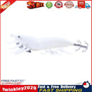 10cm 13g Shrimp Fishing Lure Hook Luminous Squid Artificial Bait (White) Newly