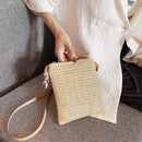 Straw Woven Women Shoulder Bag Summer Beach Vacation Lady Small Purses Handbag