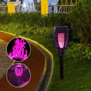 12LED Solar Flame Torch Light Flashing Purple Light Yard Stake Lamp (4pcs) Newly